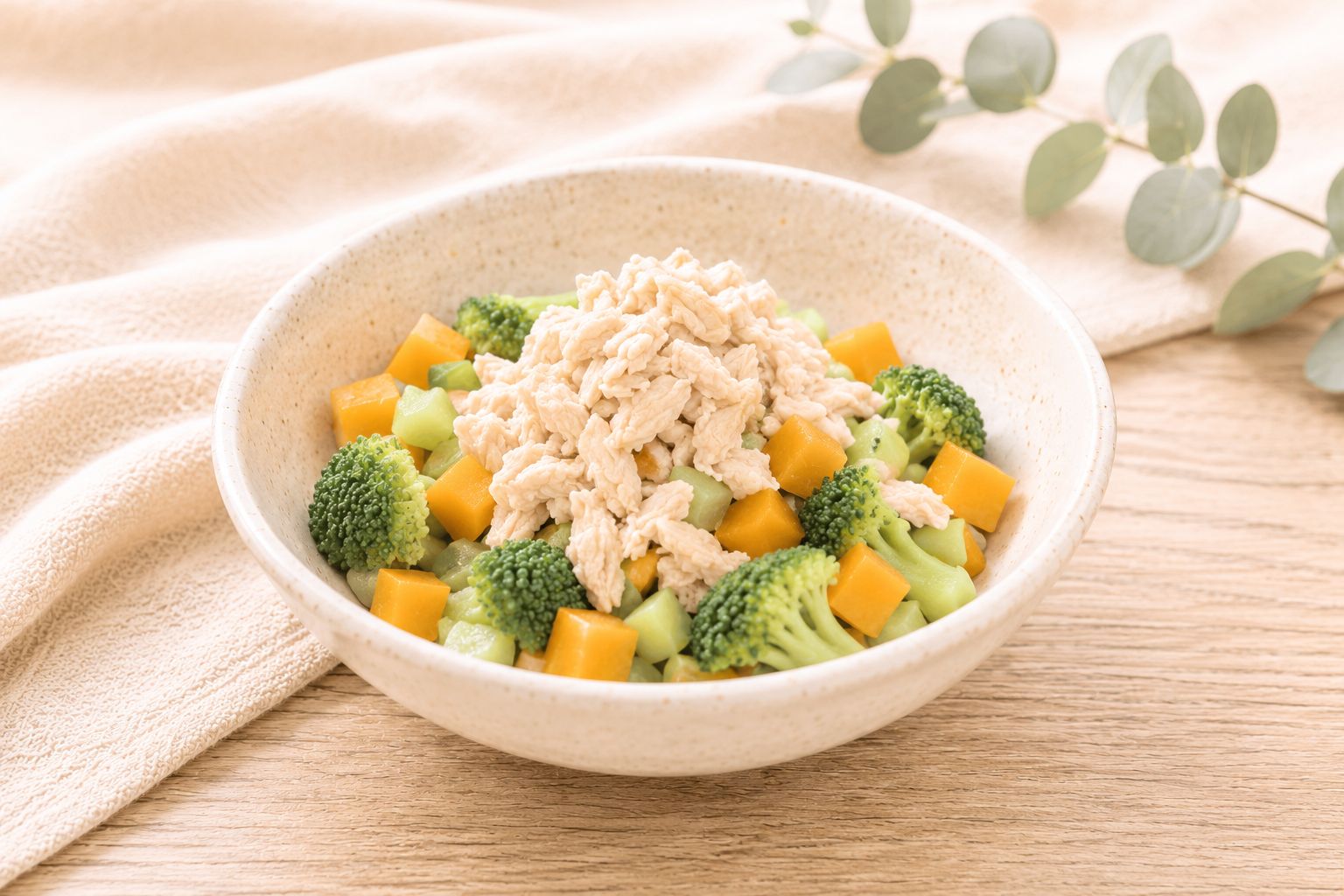 ボイル野菜と混ぜて
